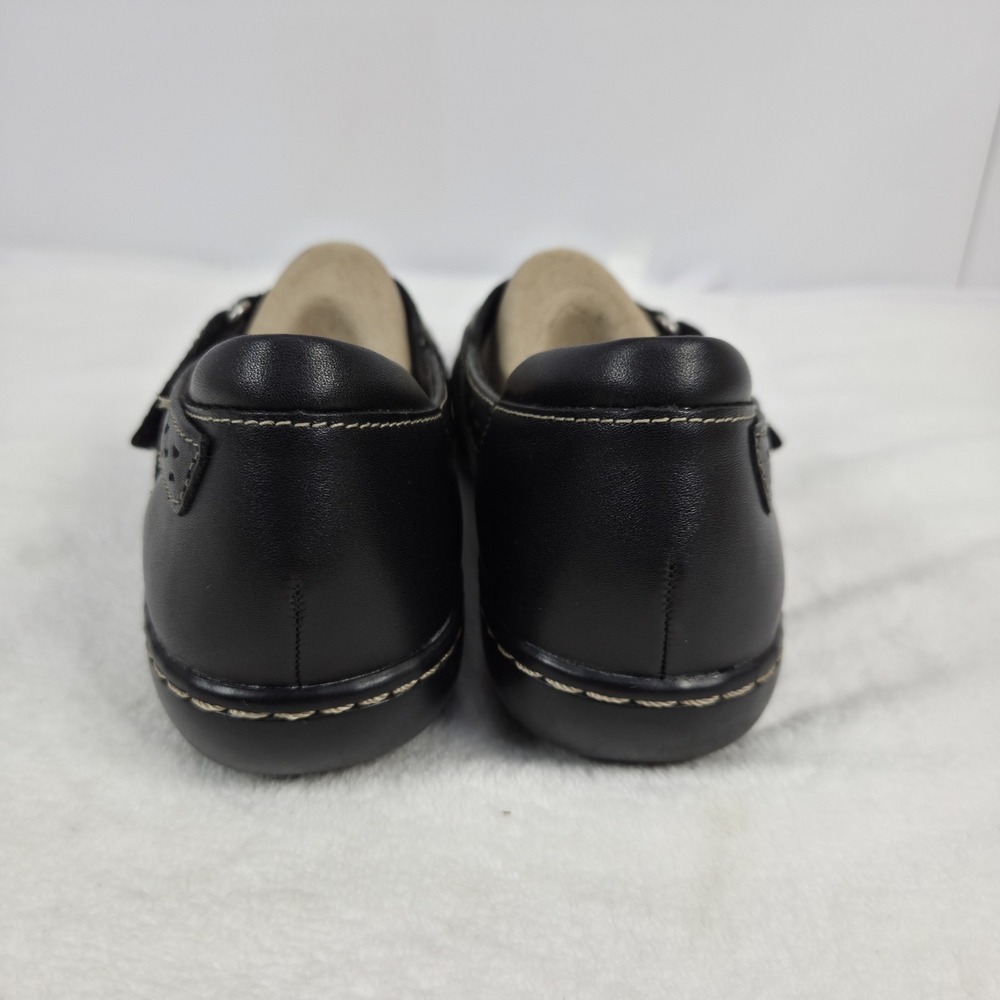 Clarks Women's Size 8.5 M Ashland Spin Q Black Leather Shoes - Picture 4 of 16